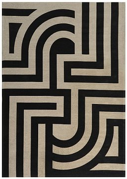 Ковер Tiffany Black 160x230 см., 28% хлопок 72% полиэстер (CarpetDecor Art Deco), цвет черный